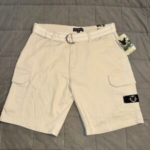 Company Eighty One Men's Khaki Cargo Shorts Size 34 NWT Stretchy‎